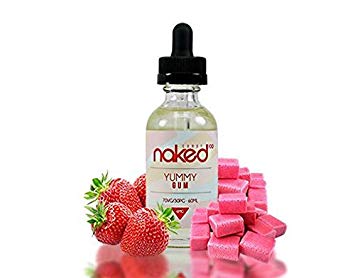 Naked 50ml Shortfill E-Liquids Yummy Gum On White Background