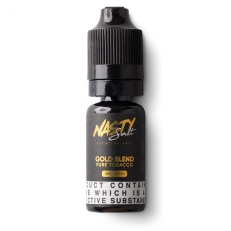 Nasty Juice Nic Salt E-Liquids Gold Blend / 10mg On White Background