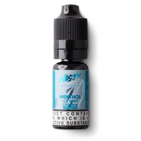 Nasty Juice Nic Salt E-Liquids Menthol Icy Mint / 10mg On White Background