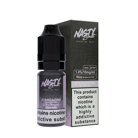 Nasty Juice Nic Salt E-Liquids Stargazing Blueberry / 10mg On White Background