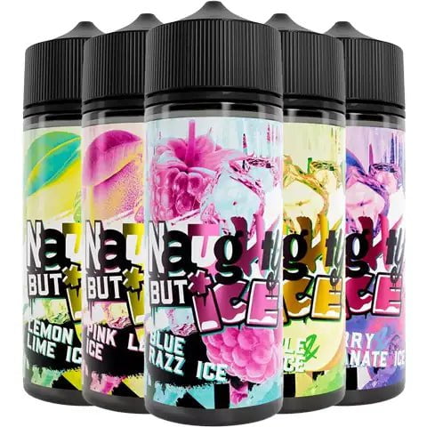 Naughty But Ice 100ml Shortfill E-Liquids On White Background