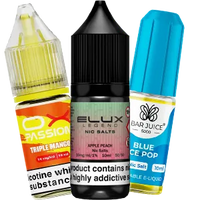 nic salt disposable ox passion, elux and bar juice 5000