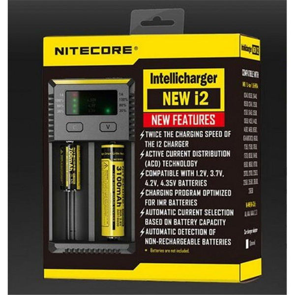 Nitecore Intellicharger NEW i2 Charger On White Background