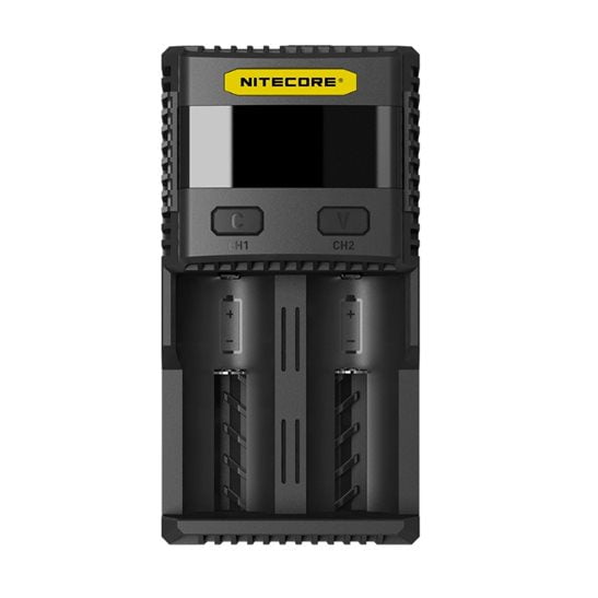 Nitecore SC2 2-Bay Battery Charger On White Background