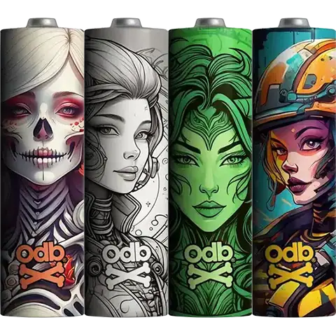 odb wraps mixed design packs firefly girls on clear background