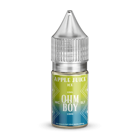 Ohm Boy SLT E-Liquids Apple Juice Ice / 10mg On White Background