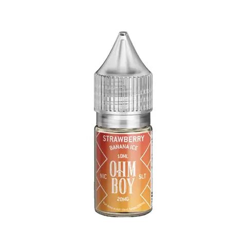 Ohm Boy SLT E-Liquids Strawberry Banana Ice / 10mg On White Background