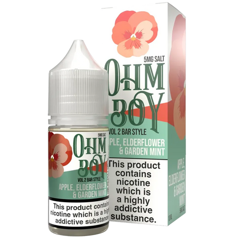 Ohm Boy V2 Apple Elderflower Garden Mint Bar Style 10ml Nic Salt