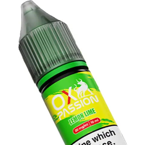 ox passion nic salt bar juice lemon lime on a white background