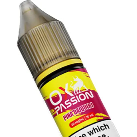 ox passion nic salt bar juice pina danquiri on a white background