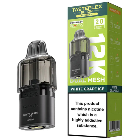OXVA Tasteflex SL 12k Prefilled Replacement Pods White Grape Ice