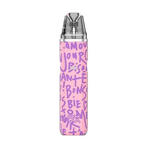 oxva xlim go pod kit graffiti pink on white background