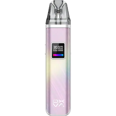 oxva xlim pro pod vape kit aurora pink on clear background