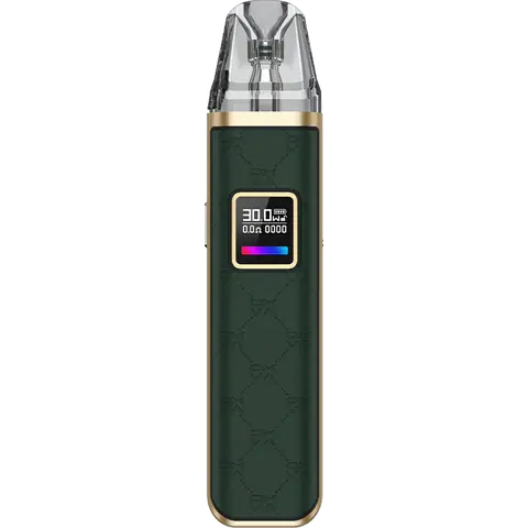 oxva xlim pro pod vape kit pine green on clear background