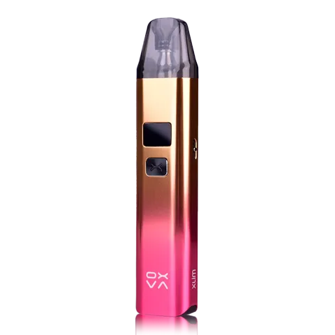 Oxva Xlim V2 Pod Kit Shiny Gold Pink On White Background