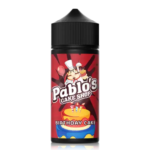 Pablos Cake Shop 100ml Shortfill E-Liquids On White Background