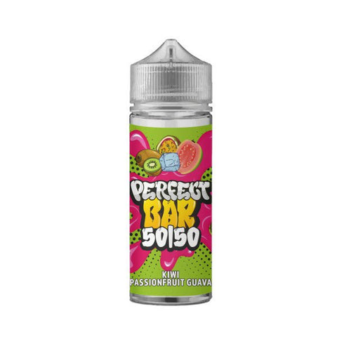 Perfect Bar 50/50 100ml Shortfill E-Liquid Kiwi Passionfruit Guava On White Background