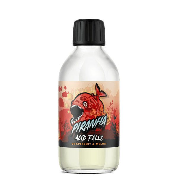 Piranha E-Liquids 200ml Shortfill Acid Falls On White Background