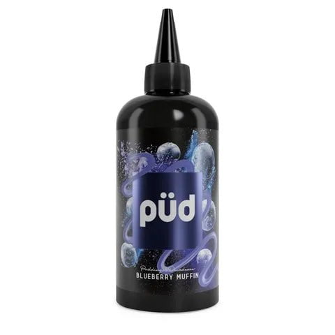 PUD Dessert 200ml Shortfill E-Liquids Blueberry Muffin On White Background