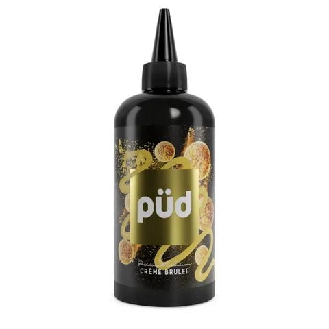 PUD Dessert 200ml Shortfill E-Liquids Creme Brulee On White Background