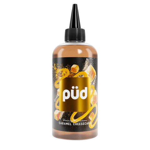 PUD E-Liquids 200ml Shortfill by Joes Juice Caramel Cheesecake On White Background