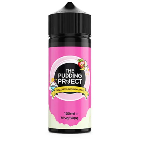 Pudding Project 100ml Shortfill Vape Juice Strawberries and Banana Sundae