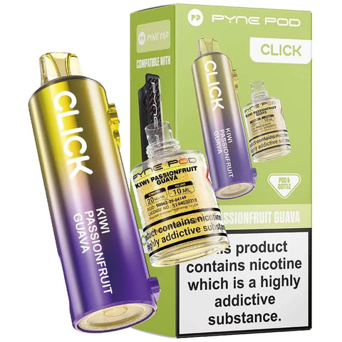 Pyne Click Prefilled Replacement Pods Kiwi Passionfruit Guava