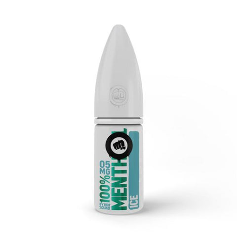 Riot Squad E-Liquids 100% Menthol 10ml Hybrid Nic Salts 20mg / Menthol Ice On White Background