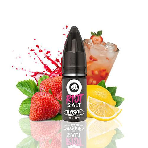 Riot Squad Nic Salt 10ml Pink Grenade / 5mg On White Background