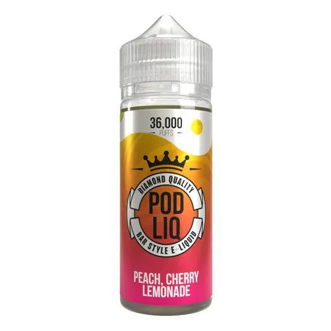 riot squad pod liq shortfill peach cherry lemonade on white background