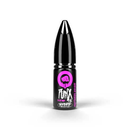 Riot Squad PUNX 10ml Nic Salts Raspberry Grenade / 5mg On White Background