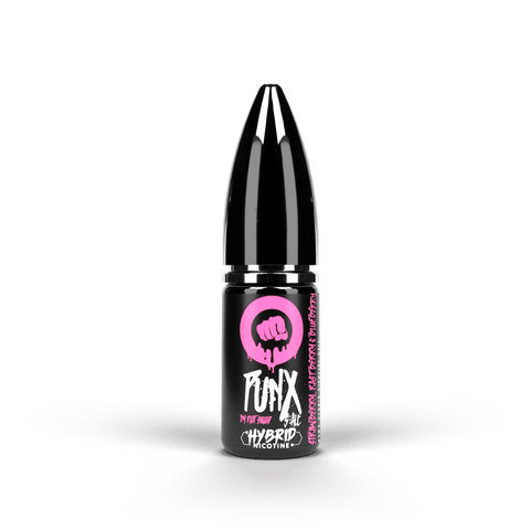 Riot Squad PUNX 10ml Nic Salts Strawberry Raspberry & Blueberry / 5mg On White Background