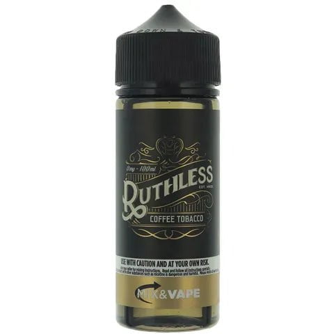 Ruthless 100ml Shortfill E-Liquids Coffee Tobacco On White Background