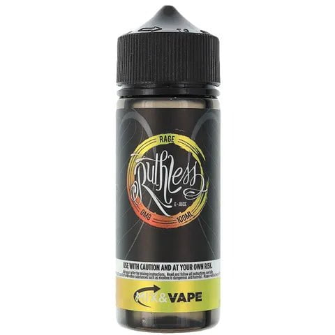 Ruthless 100ml Shortfill E-Liquids Rage On White Background