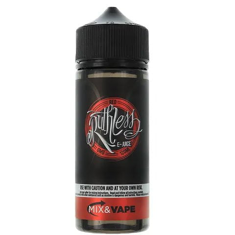 Ruthless 100ml Shortfill E-Liquids Red On White Background