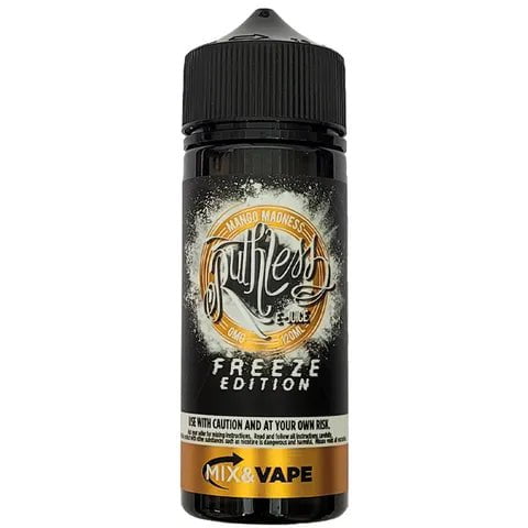 Ruthless Freeze 100ml Shortfill E-Liquids Mango Madness On White Background