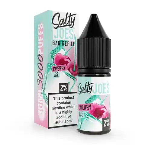 Salty Joe's Bar Refill E-Liquids Cranberry Cherry Blueberry Ice / 10mg On White Background