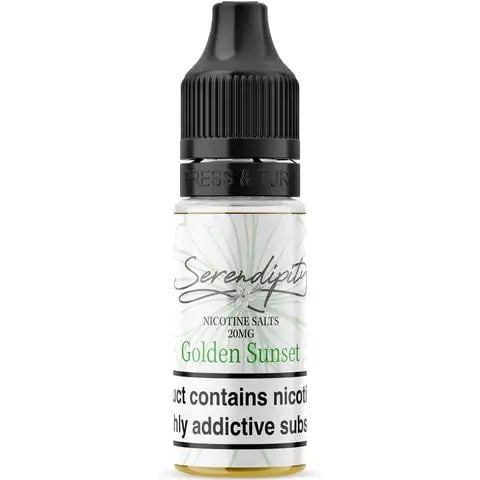 Serendipity by Wick Liquor 10ml Nic Salts E-Liquid Golden Sunset / 20mg On White Background