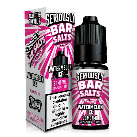 Seriously Bar Salt E-Liquids by Doozy Vape Watermelon Ice / 5mg On White Background