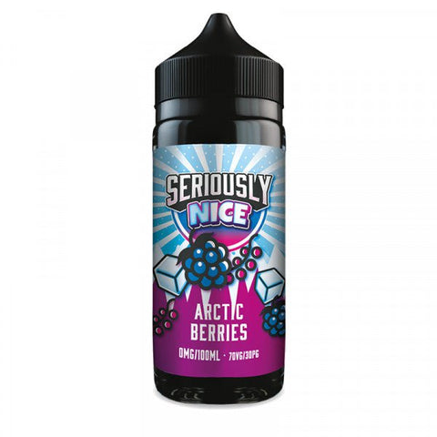 Seriously Nice 100ml Shortfill E-Liquid by Doozy Vape Co Arctic Berries On White Background