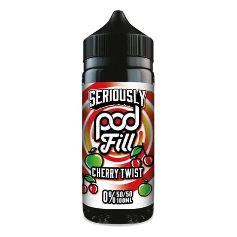 seriously podfill 100ml cherry twist on white background