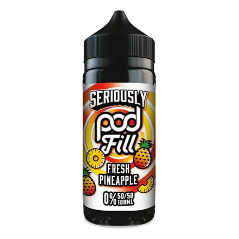 seriously podfill 100ml fresh pineapple on white background