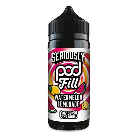 seriously podfill 100ml watermelon lemonade on white background