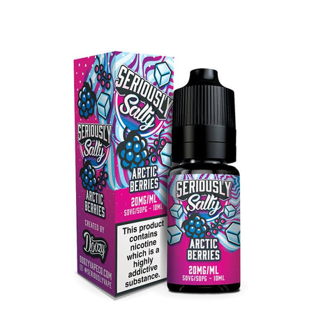 Seriously Salty 10ml Nic Salt E-Liquid Arctic Berries / 5mg On White Background