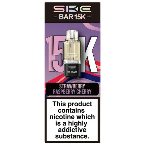 SKE Bar 15K Replacement Pods Strawberry Raspberry Cherry
