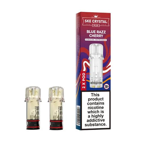 SKE Crystal Plus Replacement Pods Blue Razz Cherry