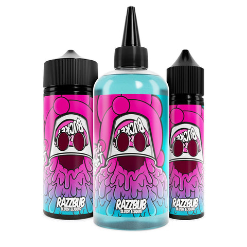 Slush Bucket E-Liquids 200ml Shortfill Razzbub On White Background