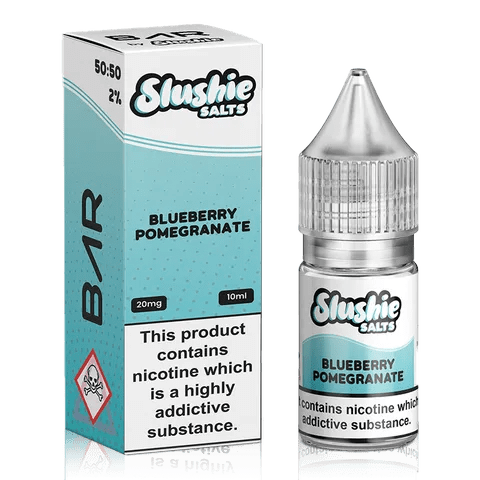 Slushie Bar Salt E-Liquids Blueberry Pomegranate / 10mg On White Background