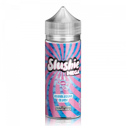 Slushie Mega 100ml Shortfill E-Liquids Bubblegum Slush On White Background