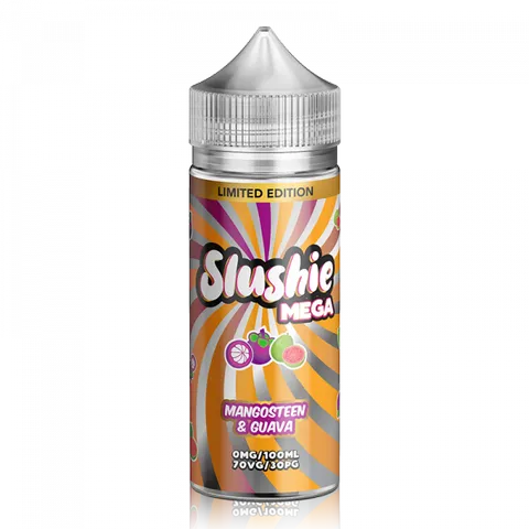 Slushie Mega 100ml Shortfill E-Liquids Mangosteen Guava On White Background